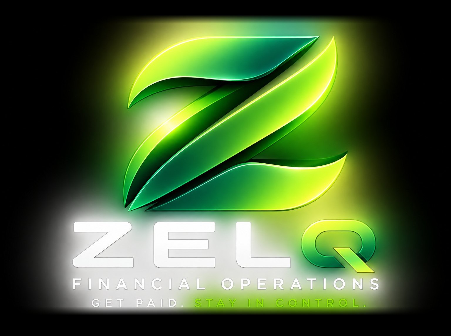 ZELQ Financial Operations logo. Get paid. Stay in control.
